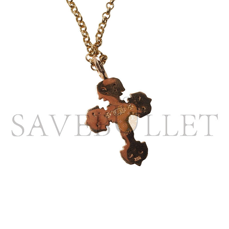 Ch*0me He**ts 22K GOLD FANCY D1am0nd CROSS PENDANT